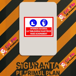 Indicator Interzis accesul la tablourile electrice fara echipament, Sticker autocolant - Img 2