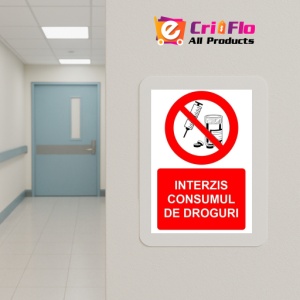 Indicator Interzis consumul de droguri indicator de interzicere, Sticker autocolant - Img 5