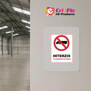 Indicator Interzis cu camioane si tiruri, Sticker autocolant - Img 3