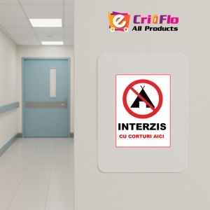 Indicator Interzis cu corturi aici, Sticker autocolant - Img 4