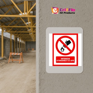 Indicator Interzis stingerea cu apa, Sticker autocolant - Img 5