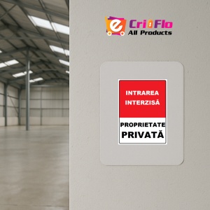Indicator Intrare interzisa proprietate privata, Sticker autocolant - Img 3