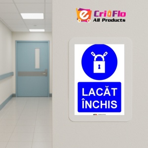 Indicator Lacat inchis indicator obligativitate, Sticker autocolant - Img 5