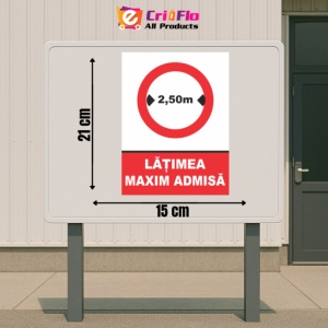 Indicator Latimea maxim admisa, Sticker autocolant - Img 2