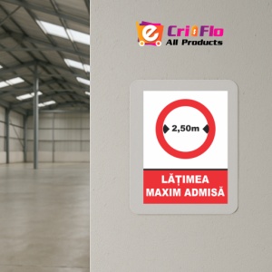 Indicator Latimea maxim admisa, Sticker autocolant - Img 4