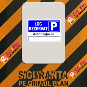 Indicator Loc rezervat cu autorizatia, Sticker autocolant - Img 2