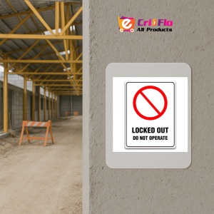 Indicator LOCKED OUT DO NOT OPERATE SIGN, Sticker autocolant - Img 5
