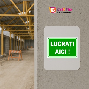 Indicator Lucrati aici, Sticker autocolant - Img 5