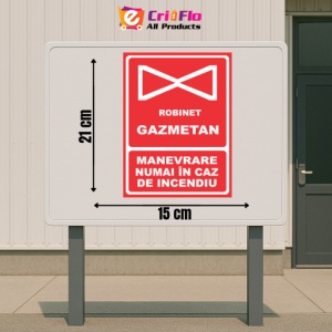 Indicator Manevrare numai in caz de incendiu, Sticker autocolant - Img 2