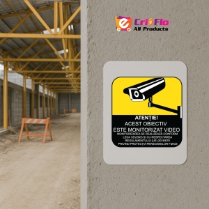 Indicator Monitorizat video, Sticker autocolant - Img 5