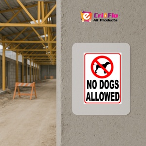 Indicator No Dogs Allowed Sign, Sticker autocolant - Img 5