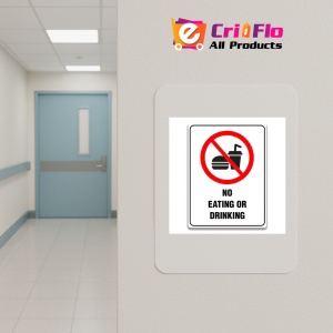 Indicator NO EATING OR DRINKING SIGN, Sticker autocolant - Img 4