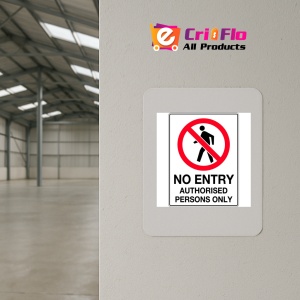 Indicator No Entry Authorised Persons Only Sign, Sticker autocolant - Img 3