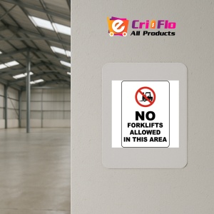Indicator No Forklifts Allowed In This Area Sign, Sticker autocolant - Img 3