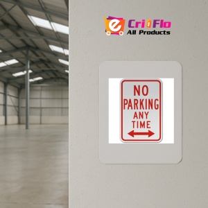 Indicator No Parking Any Time Sign Double Arrow, Sticker autocolant - Img 3