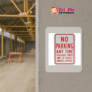 Indicator No Parking Any Time Violators Towed Sign, Sticker autocolant - Img 5