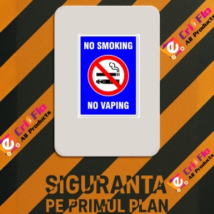 Indicator No smoking no vaping, Sticker autocolant - Img 2