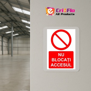 Indicator Nu blocati accesul indicator de interzicere, Sticker autocolant - Img 4