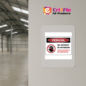 Indicator Nu intrati in interior fara echipamentul de protectie, Sticker autocolant - Img 3