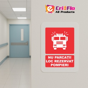 Indicator Nu parcati loc rezervat pompieri, Sticker autocolant - Img 5