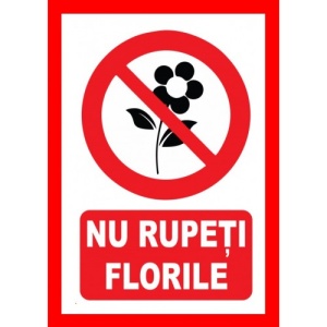 Indicator Nu rupeti florile, Sticker autocolant - Img 1