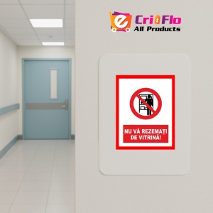Indicator Nu va rezemati de vitrina, Sticker autocolant - Img 4
