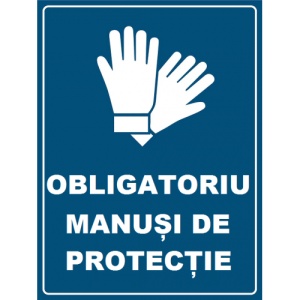 Indicator Obligatoriu manusi de protectie, Sticker autocolant
