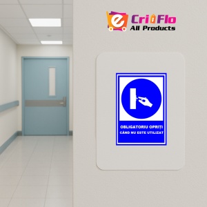 Indicator Obligatoriu opriti cand nu este utilizat, Sticker autocolant - Img 4