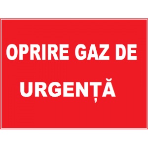 Indicator Oprire in caz de urgenta, Sticker autocolant