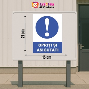 Indicator Opriti si asigutati, Sticker autocolant - Img 2