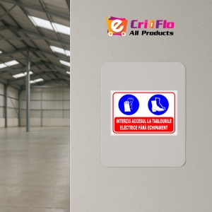 Indicator Panou interzis accesul la tablourile electrice fara echipament, Sticker autocolant - Img 3