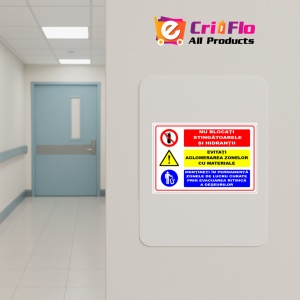 Indicator Panou nu blocati stingatoarele si hidrantii evitati aglomerarea zonelor cu materiale mentineti in permanenta zonele de lucru curate prin evacuarea ritmica a deseurilor, Sticker autocolant - Img 4