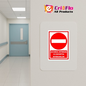 Indicator Parcare interzisa cu exceptia riveranilor, Sticker autocolant - Img 4