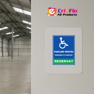 Indicator parcare pentru persoana cu handicap rezervat, Sticker autocolant - Img 3