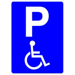 Indicator Parcare Rezervata Persoane cu Handicap, Sticker autocolant