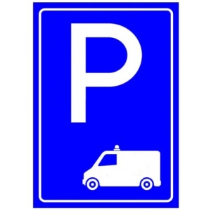 Indicator Parcari pentru salvare, Sticker autocolant