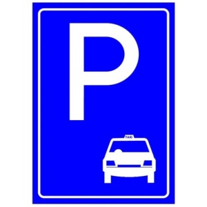 Indicator Parcari pentru taxi, Sticker autocolant