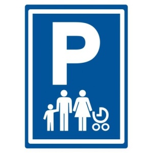 Indicator Parking lot family baby sign, Sticker autocolant