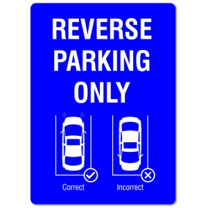 Indicator Parking Sign Reverse Parking Only, Sticker autocolant