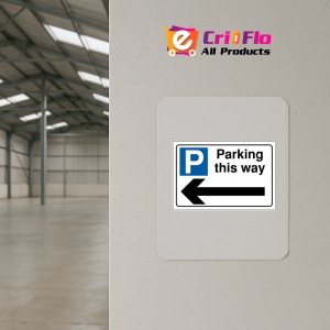 Indicator Parking this way sign, Sticker autocolant - Img 3