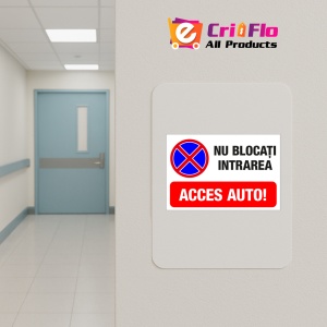 Indicator Pentru acces auto nu blocati intrarea, Sticker autocolant - Img 4
