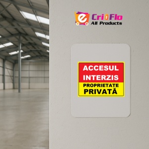 Indicator Pentru accesul interzis proprietate privata, Sticker autocolant - Img 3