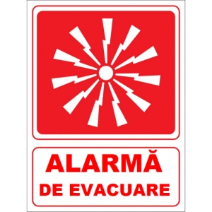 Indicator Pentru alarma de evacuare, Sticker autocolant