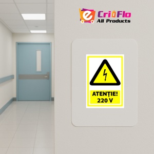 Indicator Pentru atentie 220V, Sticker autocolant - Img 4