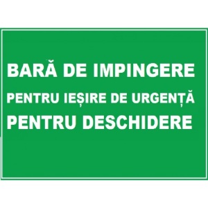 Indicator Pentru bara de impingere pentru iesire de urgenta, Sticker autocolant