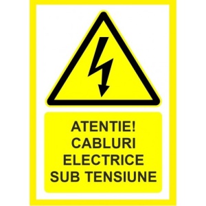 Indicator Pentru cabluri electrice sub tensiune, Sticker autocolant