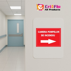 Indicator Pentru camera pompelor de incendiu spre dreapta, Sticker autocolant - Img 4