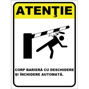 Indicator Pentru corp bariera cu deschidere si inchidere automata, Sticker autocolant