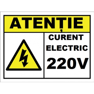 Indicator Pentru curent electric 220V, Sticker autocolant