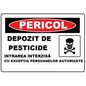 Indicator Pentru depozit de pesticide, Sticker autocolant